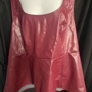 Torrid Burgundy Faux Leather Top